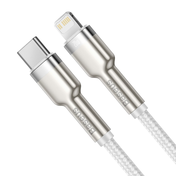 Baseus Καλώδιο USB-C σε Lightning Cafule, PD, 20W, 2m Λευκό (CATLJK-B02) - Image 2