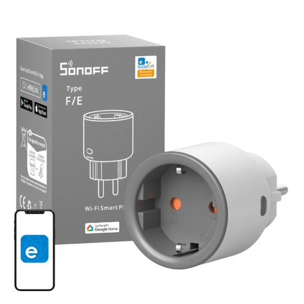 Sonoff S60TPF Smart Μονόπριζο Λευκό