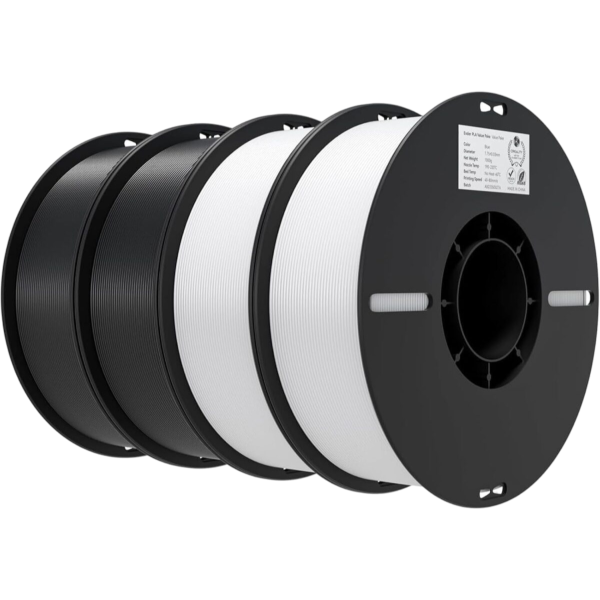 Creality EN-PLA 3D Printer Filament 1.75mm 1kg(x4) - Value Pack 2xΛευκό/2xΜαύρο