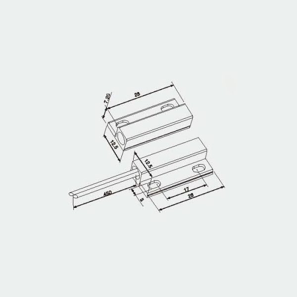 Aleph DC-1561G (ΓΚΡΙ) Βιδωτή & Αυτοκόλλητη μικρή μαγνητική επαφή - Image 2