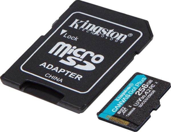 Κάρτα Μνήμης Kingston Canvas Go! Plus microSDXC Class 10 256GB + SD Adapter (SDCG3/256GB) - Image 2