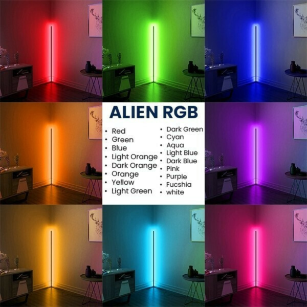 GloboStar Alien Design LED Φωτιστικό Δαπέδου Υ150xΜ3εκ. με RGB Φως 100lm Μαύρο (GLOBO-150-8) - Image 3
