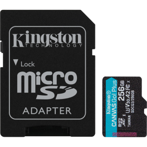 Κάρτα Μνήμης Kingston Canvas Go! Plus microSDXC Class 10 256GB + SD Adapter (SDCG3/256GB)