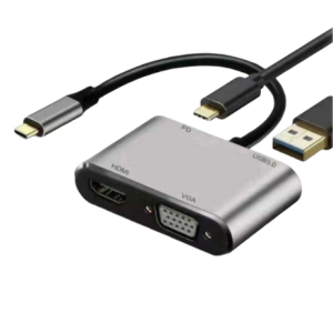 Μετατροπέας 4in1 USB Type-C σε Vga/Usb3.0 Pd/HDMI