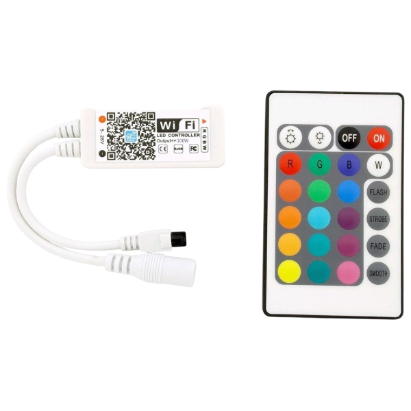 Avide RGBW Controller Wi-Fi με Τηλεχειριστήριο (ABLS12VRGBW-100W-WIFI+IR)