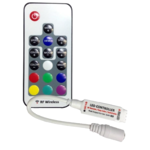 Avide LED Ταινία 12V 144W RGB 17 Πλήκτρα RF Τηλεχειριστήριο και Ελεγκτής (ABLS12V17KRGB-144W-RFC)