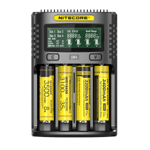 NiteCore UM4 Φορτιστής 4 Μπαταριών Li-ion/Ni-Cd/Ni-MH Μεγέθους AA/AAA/D/18650