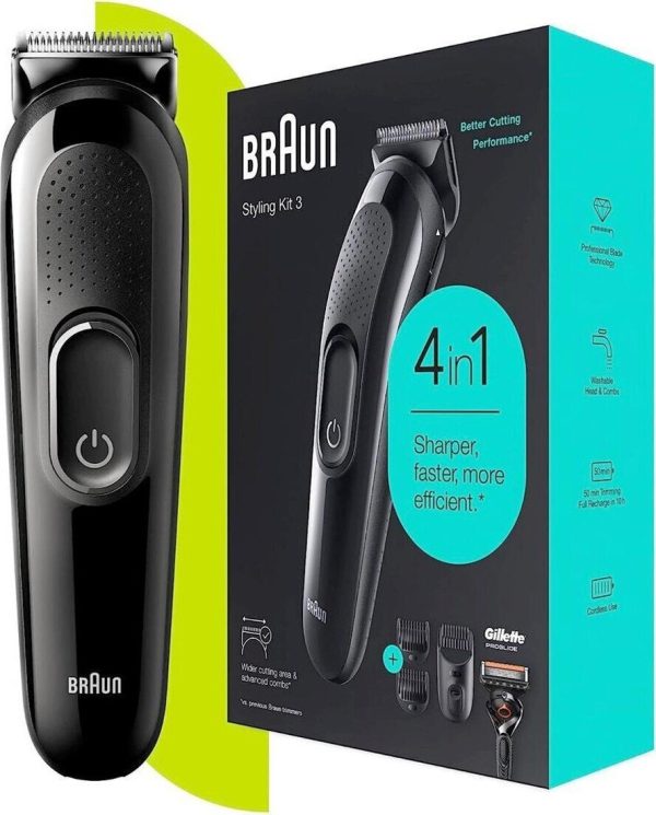 Braun Σετ Επαναφορτιζόμενη Κουρευτικής Μηχανής SK3300 + Gillette F5 ProGlide - Image 2