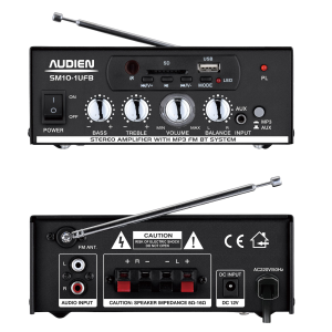Audien SM10-IUFB Mini Hi-Fi Ενισχυτής Ισχύος 2x 25Wrms, 12VDC Και 220VAC